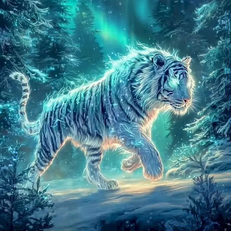 

RUOPOTY 5d Diamond Painting Wall Art Adult Diamond Art Tiger Full Round/Square Interior Living Room Decoration Diy Making Kits