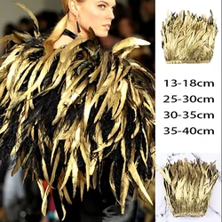 Goud Zilver Haan Veer Trim Lengte 15-40 cm/6-16