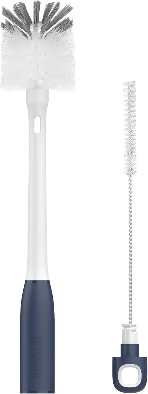 

2 in 1 Long Handle Bottle Brush with Straw Cleaner for Glass, Sports, Coffee Mugs - Efficient Cleaning Tool