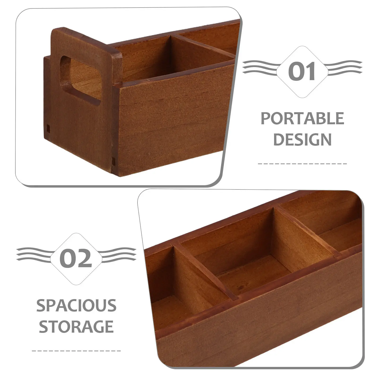 Large Capacity Wooden Tea Box Portable Tea Bag Organizer Chest Sugar Packet Storage for Home Office Sugar Packet Holder