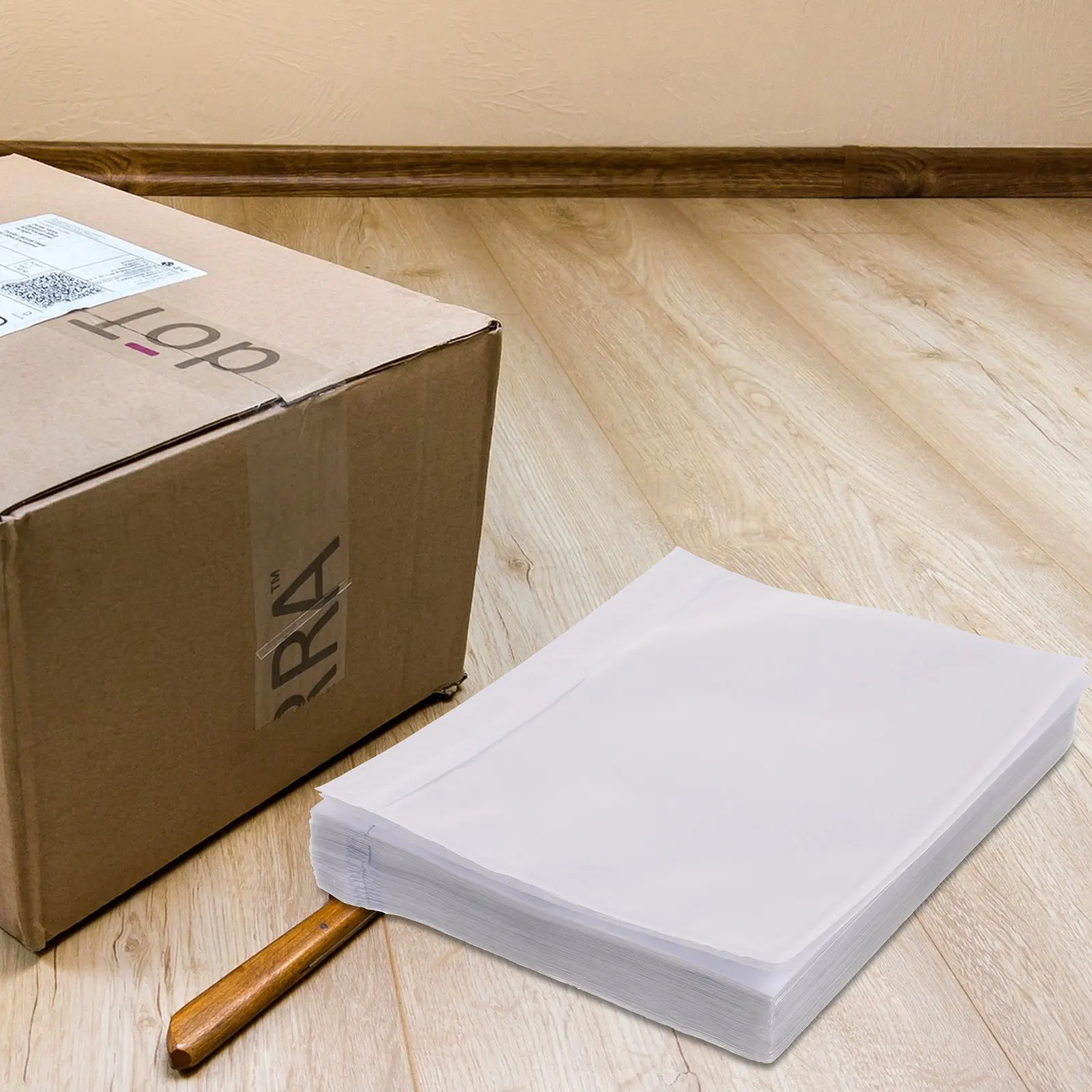 100 Sobres Adhesivos Transparentes Premium para Archivos, Bolsas para Listas de Empaque, Etiquetas de Envío, Facturas, para Documentos A4 y A5