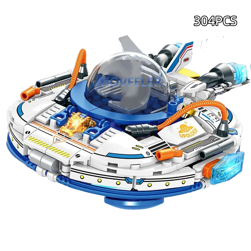 New Shuttle Satellite Rocket City Building Blocks Space Station Saturn Astronaut Figure Man Bricks Set Gift for Boys view 5