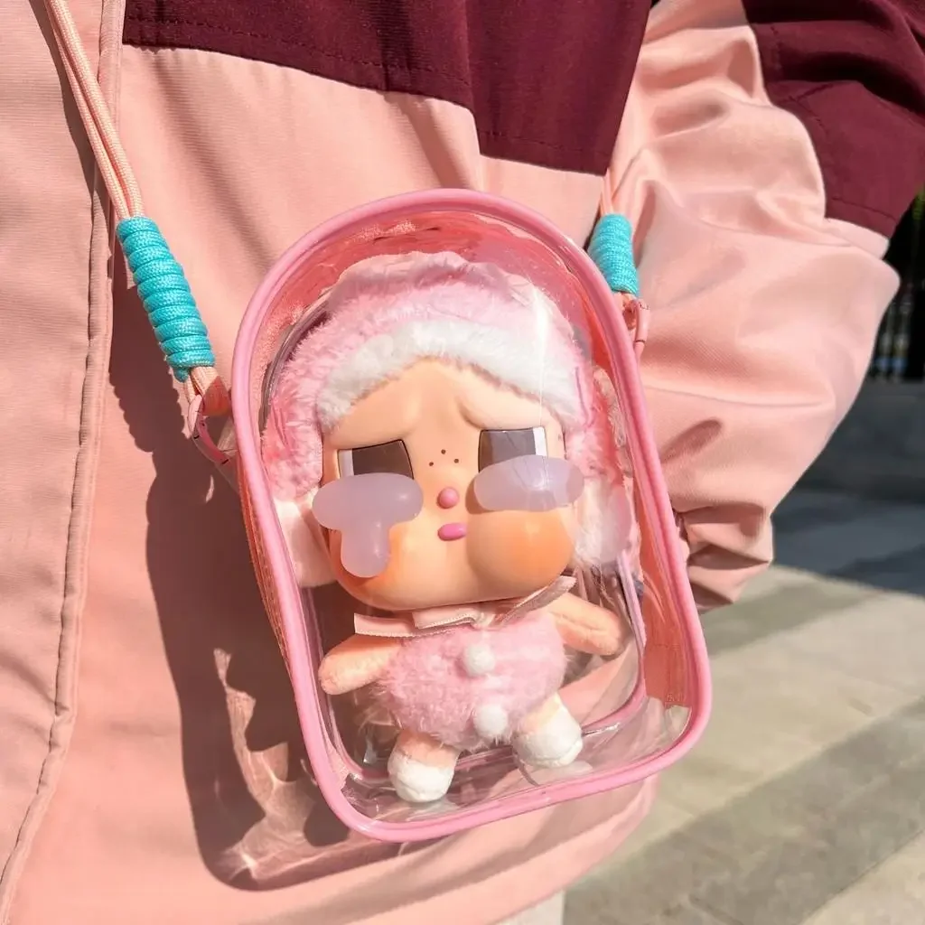 For CRYBABY Tears Factory Series Vinyl Protective Cover Cotton Doll for labubu V2 Walking Baby Pain Bag Dust Storage Bag