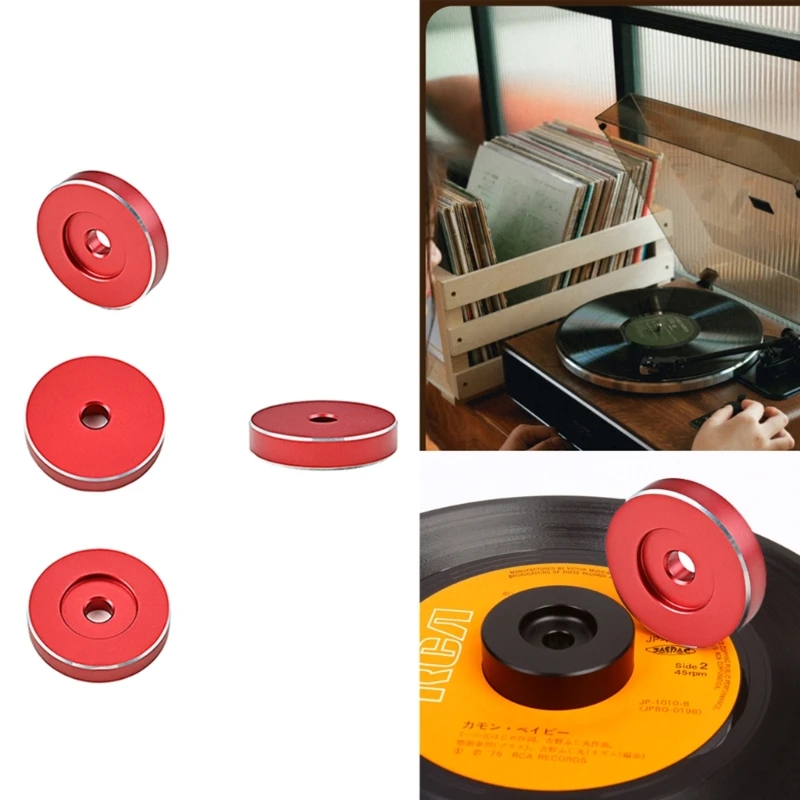 1Pc Professional 45 Adapter for 7 In Vinyl Record Turntables Discs Dome 45 Adapter, Aluminum Alloy DropShipping