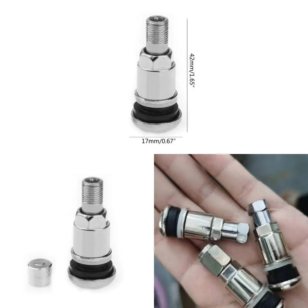 6XDF 4pcs Stainless Steel Metal Valves Stems Ensure Safety & Security Valves for Car