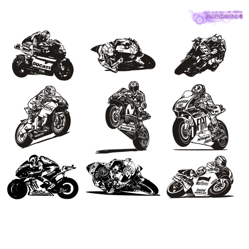 Moto GP Motorcycle Racing Sticker Vehicle Decal Posters Vinyl Wall Pegatina Decor Mural Sticker