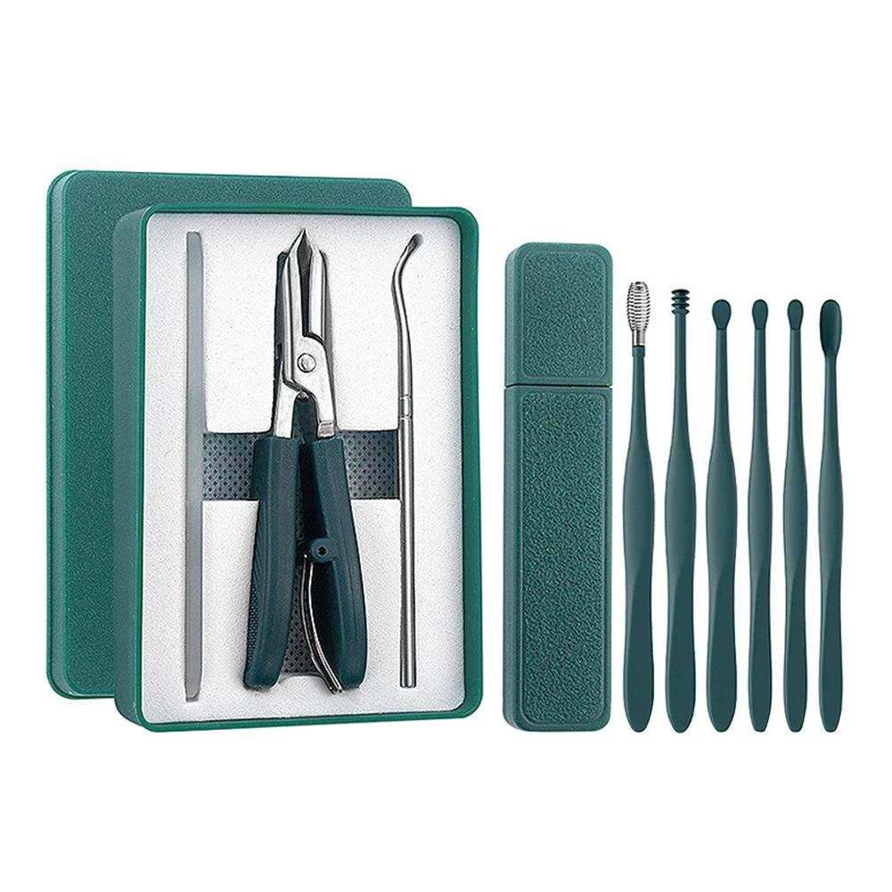 Tre set di tagliaunghie smussate con becco d'aquila per unghie spesse per anziani e cura incarnita per uomini e donne