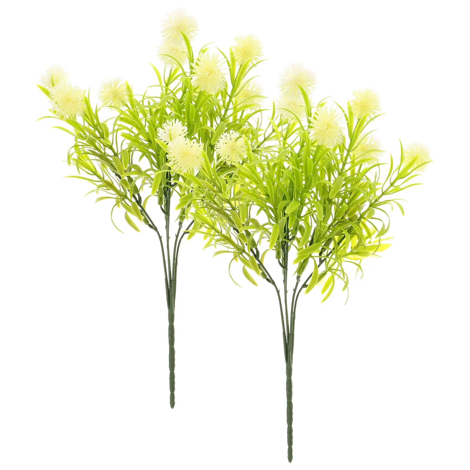 

2pcs Simulation Flower Artificial Plant Home Decor Indoor Outdoor Simulation Dandelion Branch Wedding Party Plastic Stem Branch