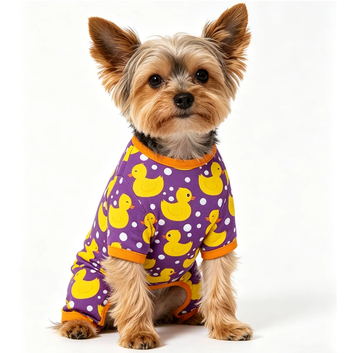 

Dogs Pajamas Yellow Duck Clothes for Small Dogs Soft Material Stretchable Dog Chihuahua Yorkie Global Pet Fashion Hit
