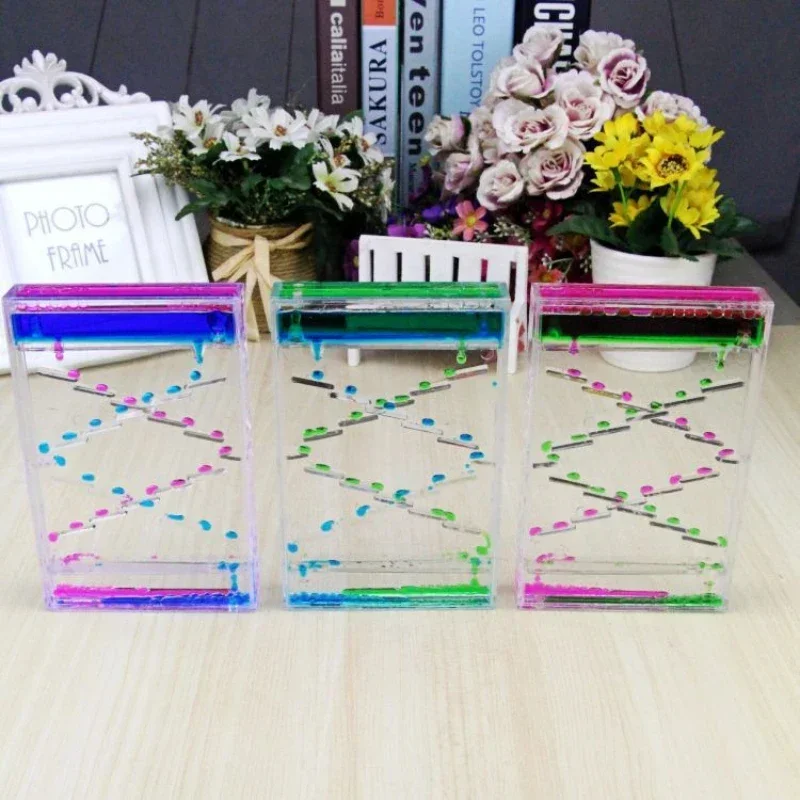 Tiktok نفس شبكة تخفيف الضغط الأحمر المذهلة الإبداعية الشريحة السائلة الساعة الرملية توقيت تسرب الزيت واللون