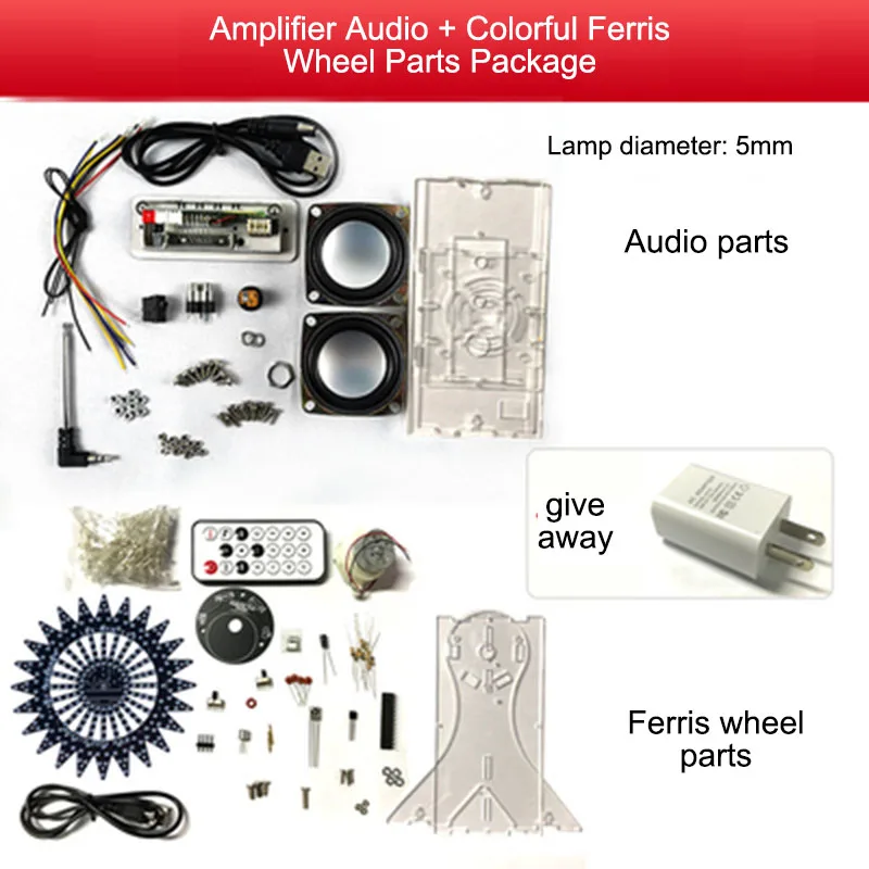 ReYeBu Ferris Wheel LED Bluetooth Speaker DIY Kit 6