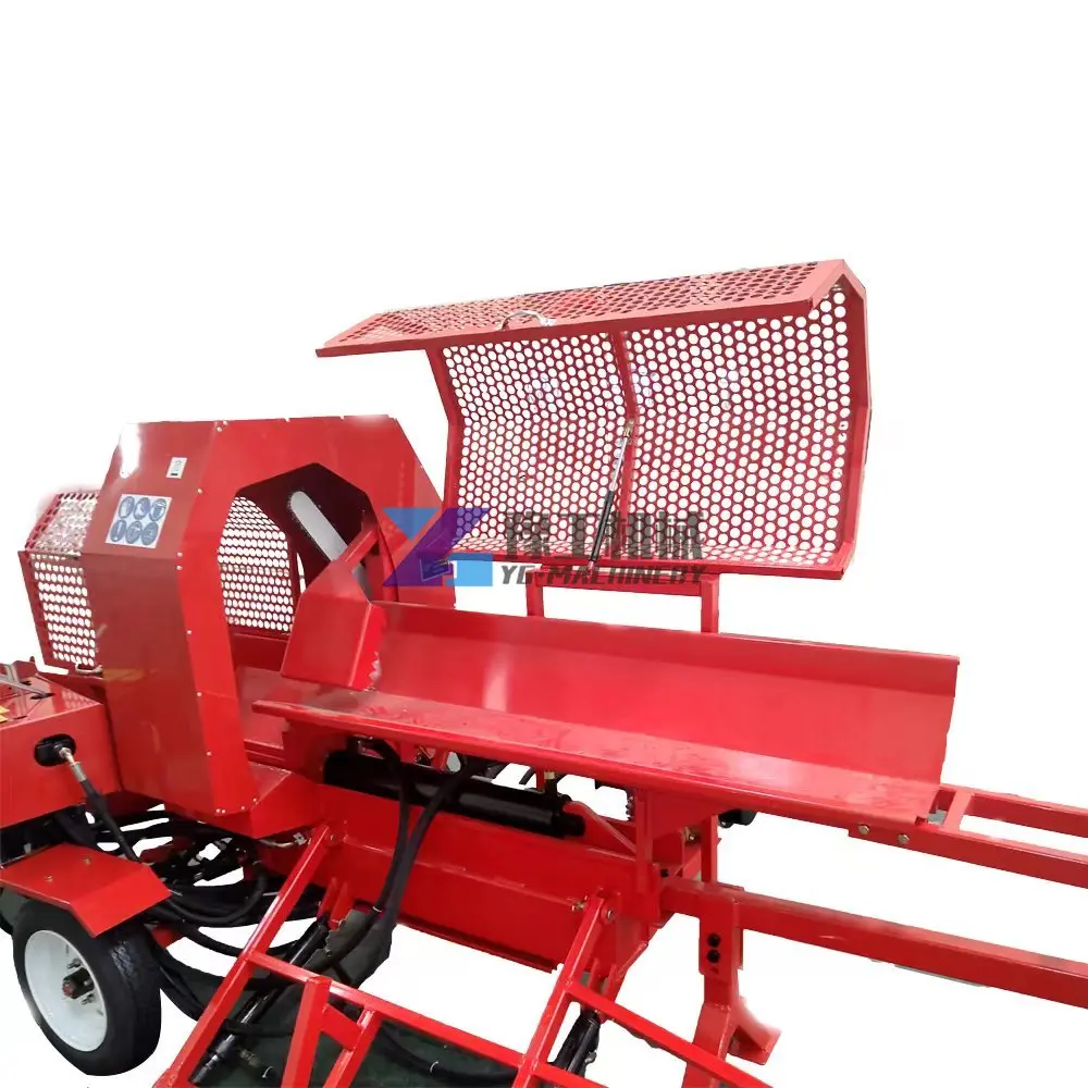 Electric Log Splitter Wood Cutter Logging Machine Wood Splitter with Hydraulic Lift Firewood Processor