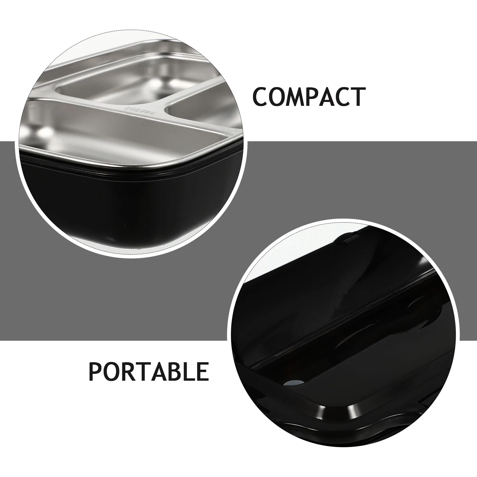 

1Pcs Stainless Steel Divided Lunch Box Sealed Cover Food Container Portable Bento Box Meal Prep Container for Work Picnic School