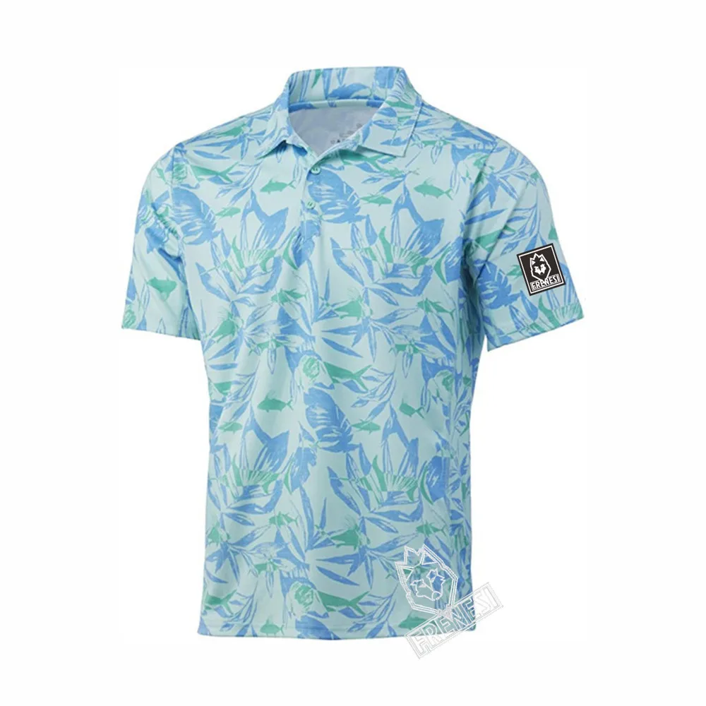 Frenesi Men Work Golf Polo Shirts Summer Top Stretch Simple Care Moisture Wicking Performance Casual Short Sleeve Sports T-Shirt