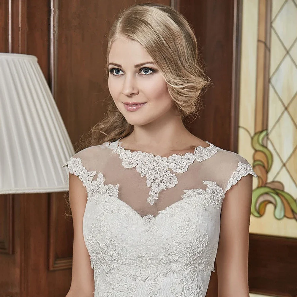 Appliques Sleeveless Wedding Bolero Scoop Bridal Wraps for Wedding Party Coat Cheap Ivory Bride Jacket Bolero Shrug Custom Made