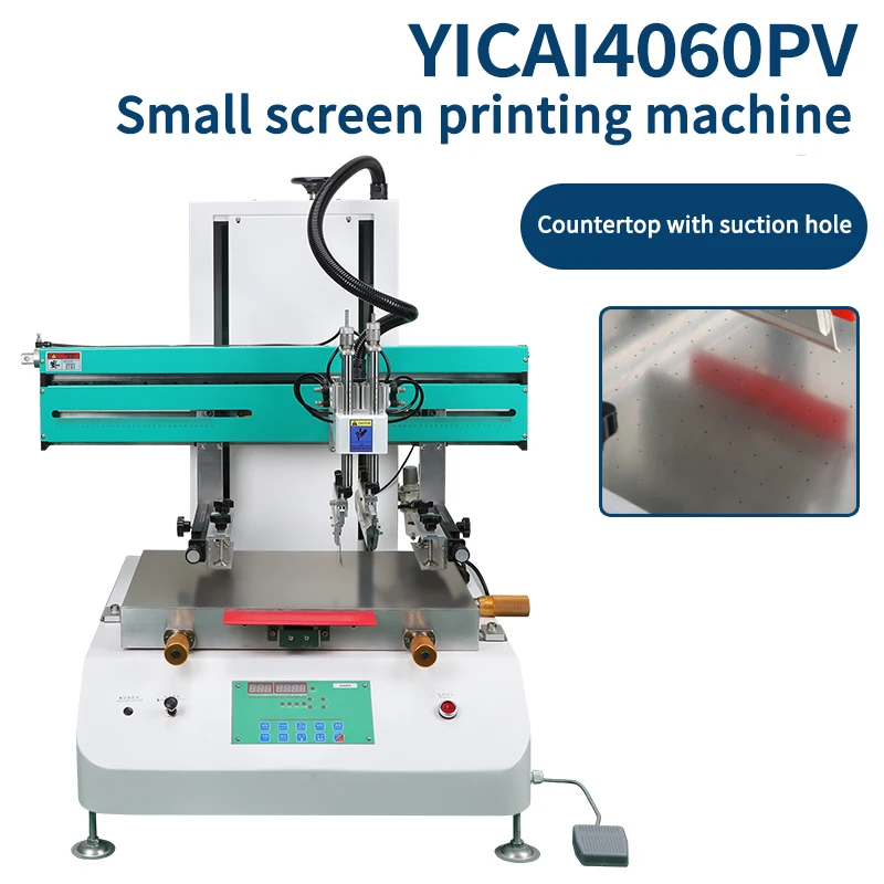 YICAI4060PV Semi-Automatic Screen Printing Machine High Precision Flat Print Equipment Table Printing Tools With Suction Hole