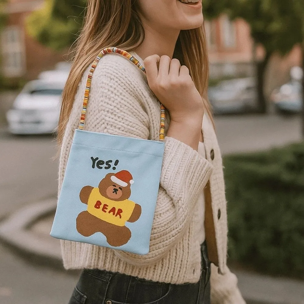 

Fashion Animal Pattern Cartoon Tote Bag Portable Lightweight Casual Handbag Purse Cute Mini Wallet Outdoor