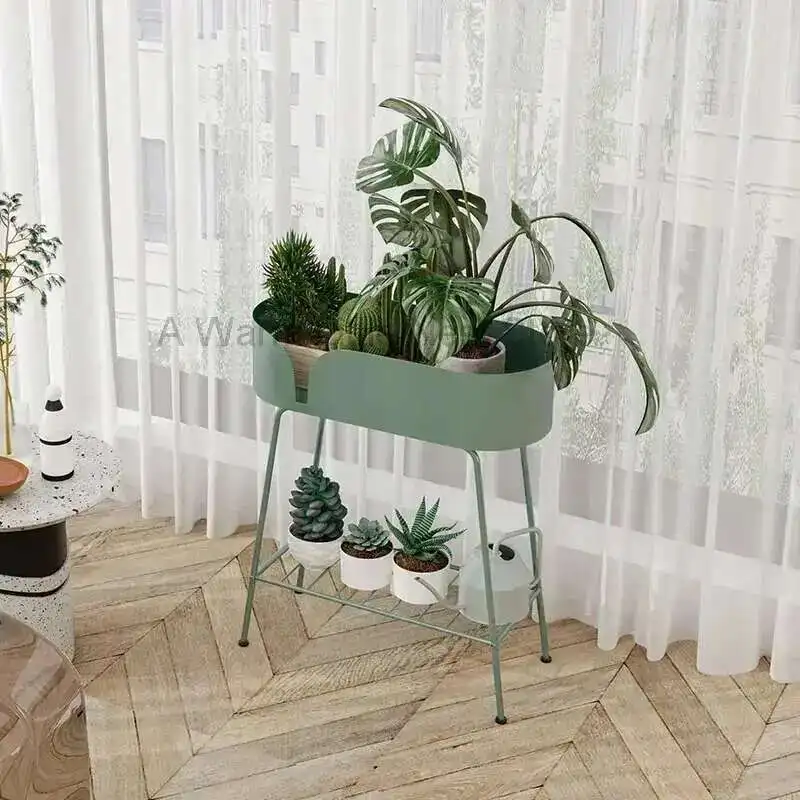

Bedroom Metal Plant Stand Indoor Backdrop Nordic Adjustable Plant Stand Flowers Party Estante Para Planta Balcony Furniture