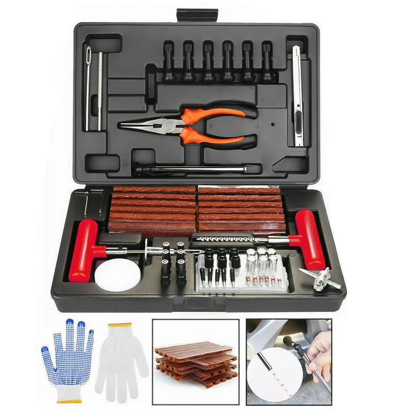 98/100PCS Tire Repair Kit Garage Tools Puncture Tyre Repair Kit Wheel Repair Car Prick Kit Anti-puncture Harness For Tire Repair