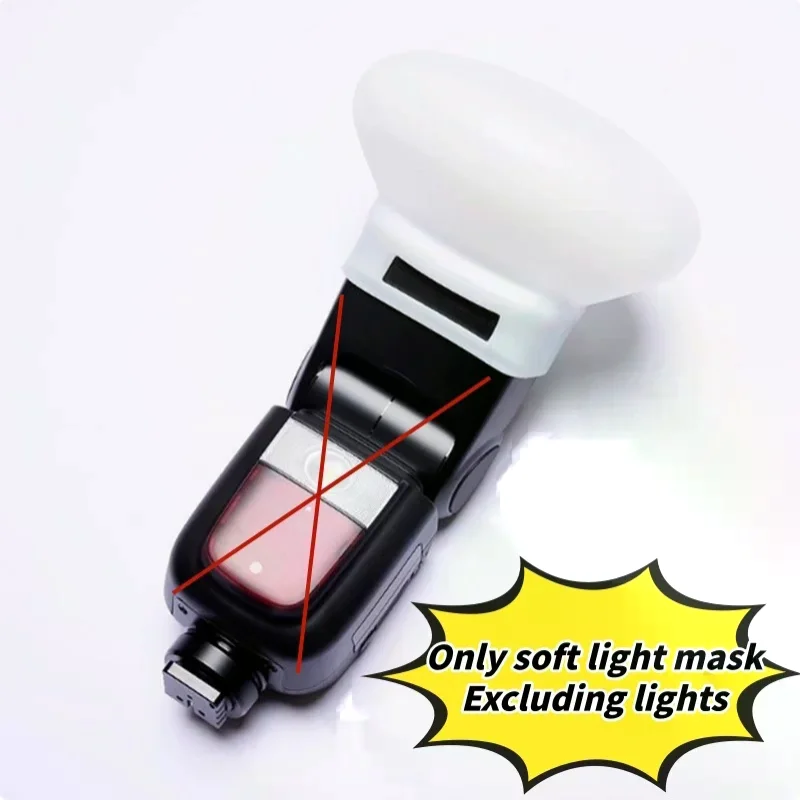 1Pcs Diffuser Bounce Dome Soft Silicone Flash Cap For     Fujifilm  Yongnuo Speedlite