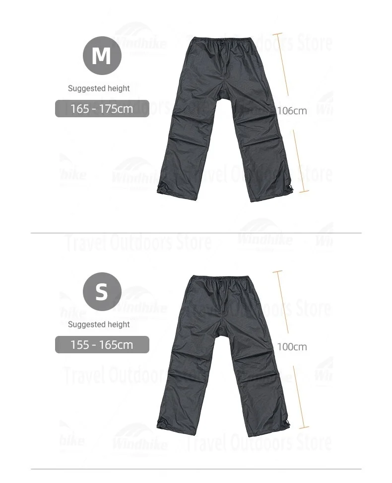 3F UL GEAR M/L Outdoor-Regenbekleidung, zweiteiliger Regenmantel und Regenhose aus Nylon zum Wandern, Radfahren, Offroad-Bergsteigen, regenfest – Detail 25