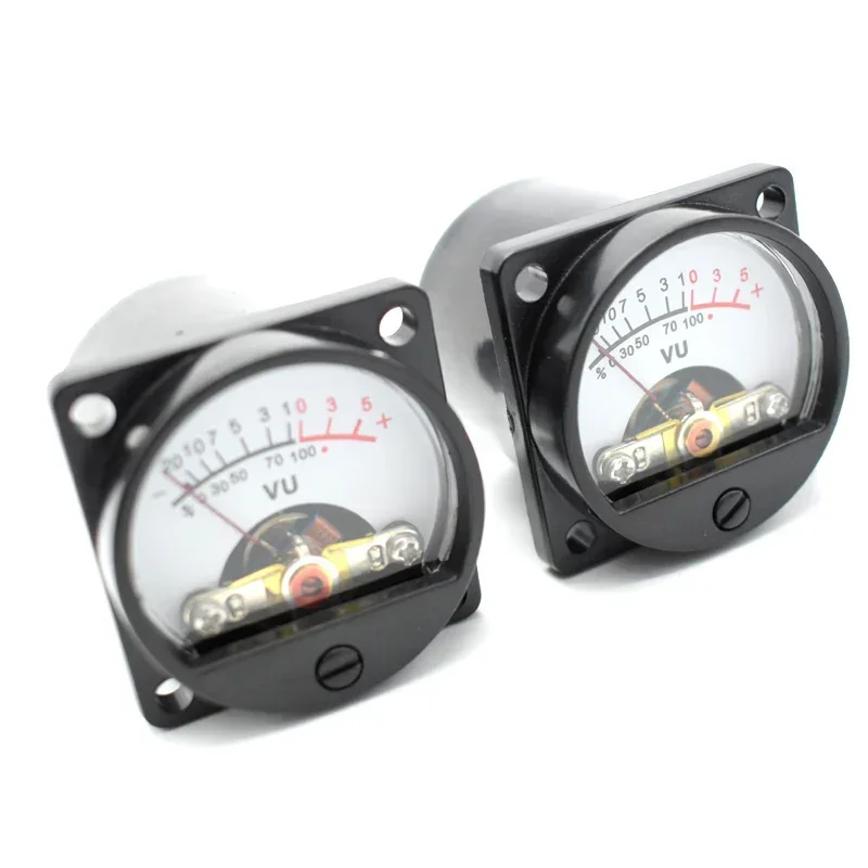 LUSYA 1pcs 500uA 630Ohm Analog Panel 34mm VU Meter  6-12V Warm Back Light  Audio Level For Amplifier