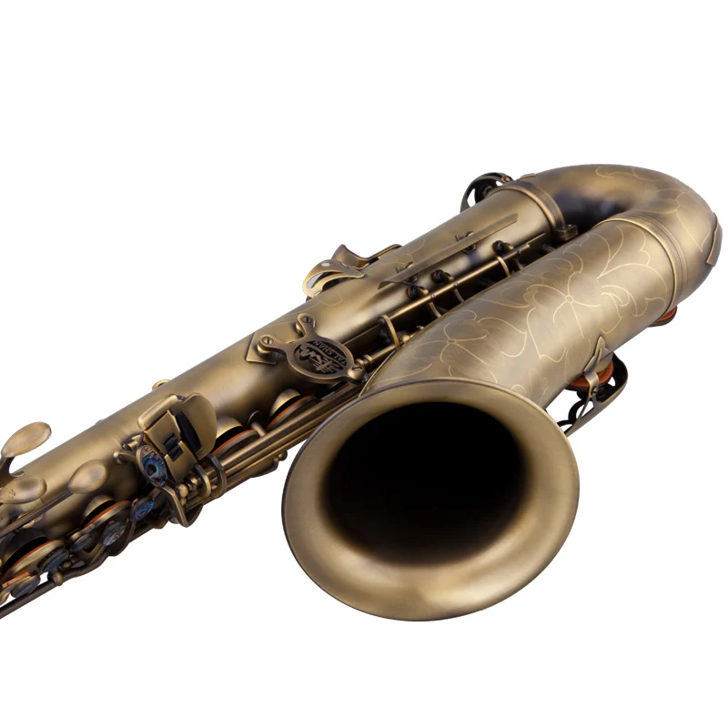 High Quality TaiShan Brand Dotted Antique Bronze Lacquered Brass Hand-carved Bb Tone Tenor Saxophone TSTS-670L Performance Easy