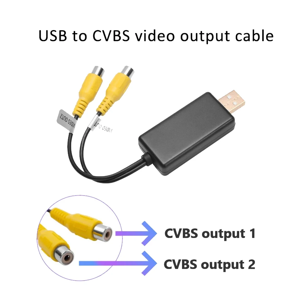 

Переходник с USB на Cvbs или USB на HDMI видеовыход к интерфейсному кабелю RCA usb вход 2 порта видео выход к автомобильному радио аксессуары