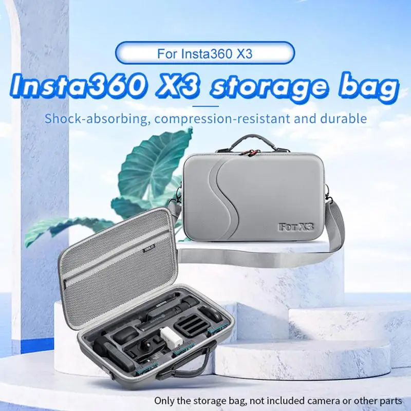 Portable Shoulder Bag for Insta360 One X3 Accessories Storage Bag PU Waterproof Carrying Case Camera Combo Kit Handbag