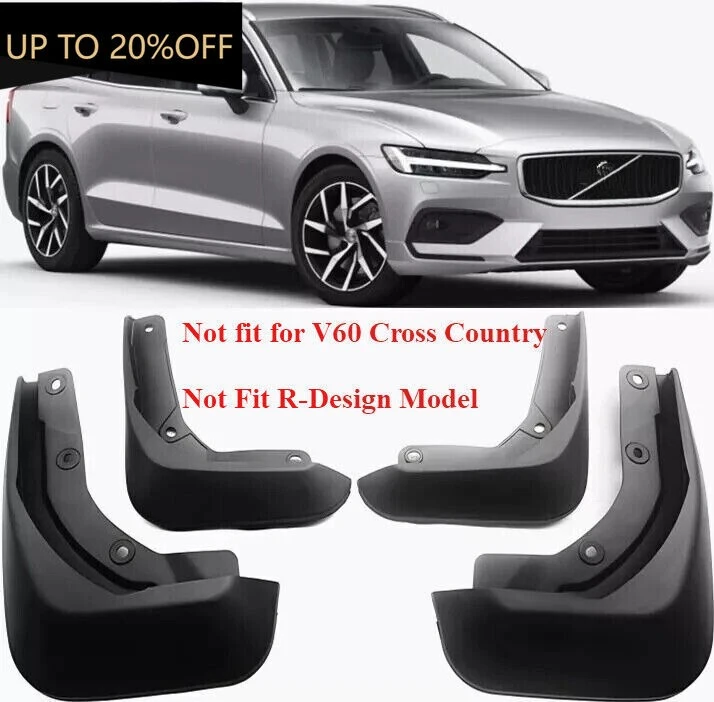 

4X Molded Splash Guards Mud Flaps Fender FOR 2019-2024 Volvo V60 Wagon Estate