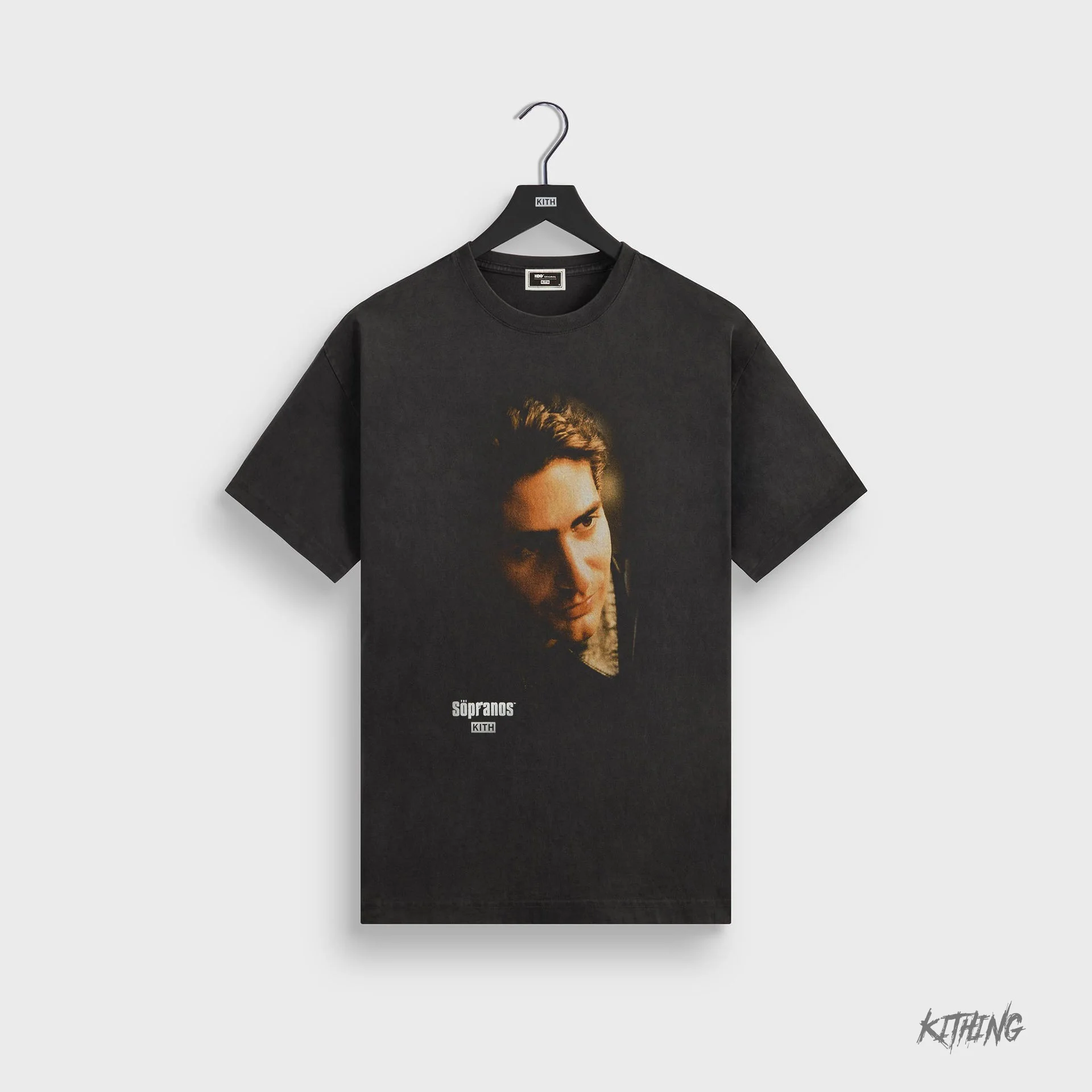 Kith Sopranos Collaborative Loose Fit Vintage Cotton Print T-Shirt Men's Fashion Urban Style Short Sleeve Breathable Summer Tee image 3
