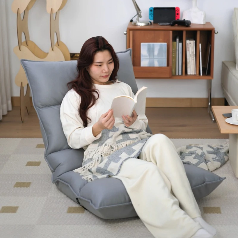 

‌Folding Lounge Sofa, Adjustable Floor Seating Ottoman Couch with Removable Tech Fabric Cushion,Comfy Armchair for Living Room