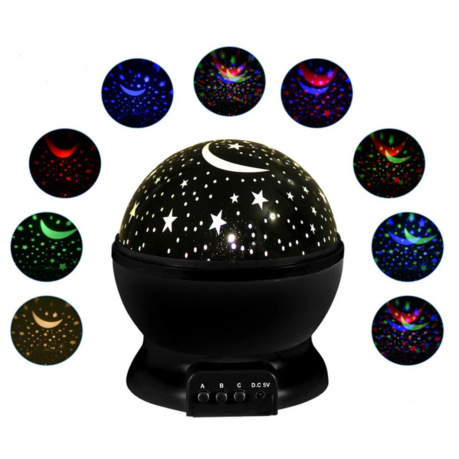 Nowa dekoracyjna unikalna obrotowa lampka nocna Starry Sky z pięknym efektem - lampa stołowa Starry Night Light dla