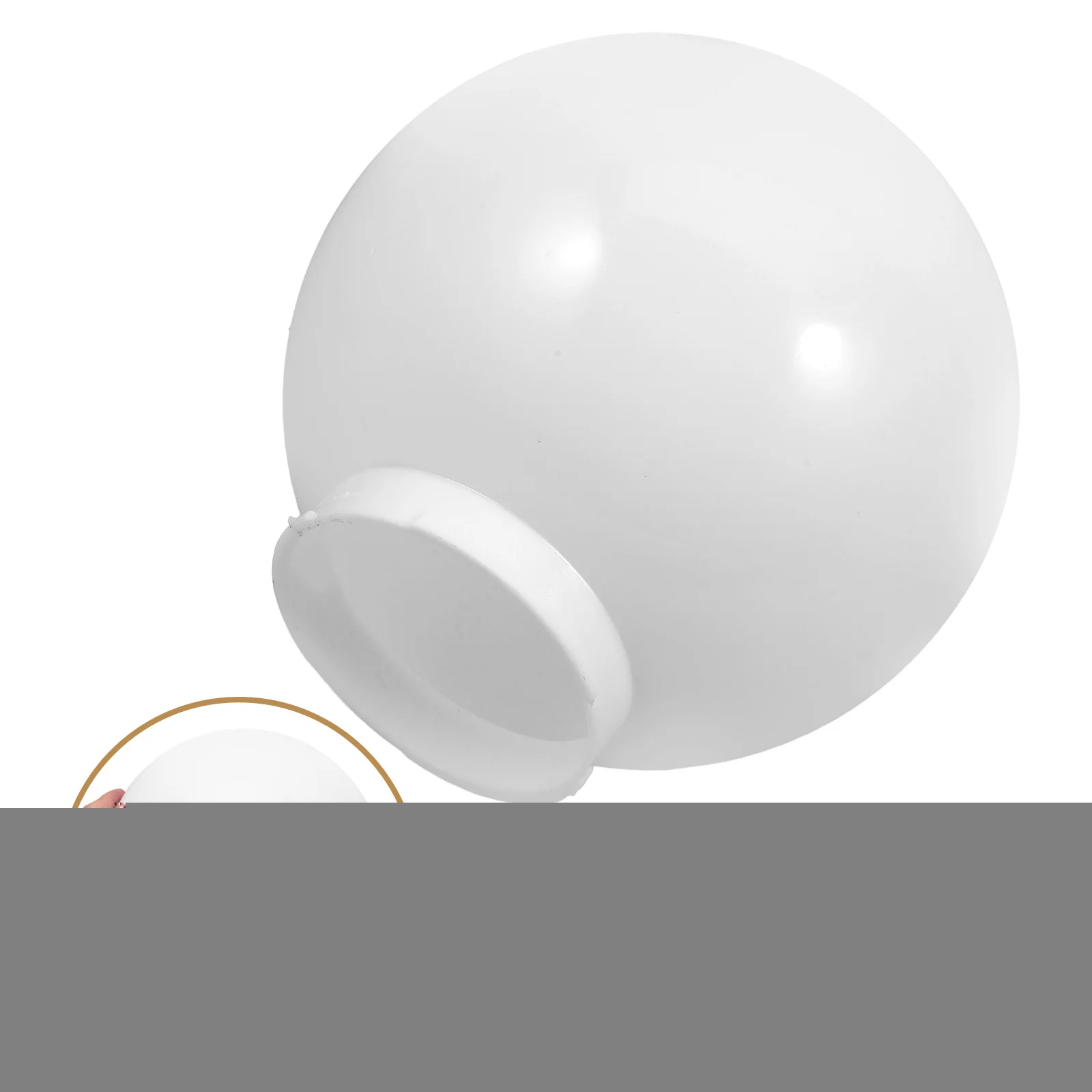 Acrylic Shaped Lamp Shade Outdoor Round Lampshade Globe Light Cover Milk White Waterproof Spherical Shades
