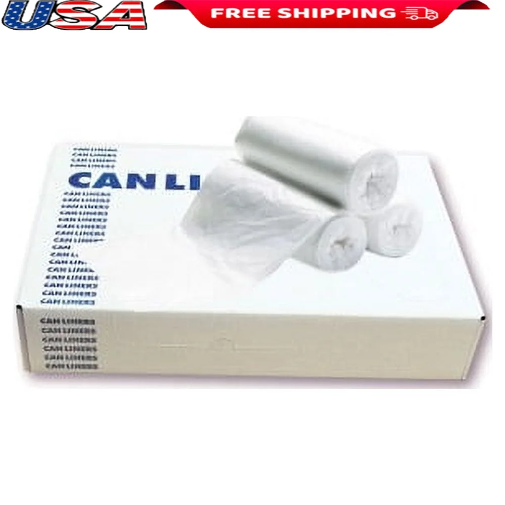 

Многоцелевые прозрачные мешки для мусора 22x25 дюймов, устойчивые к разрыву, низкая плотность, LLDPE, вкладыши для банок, офиса, школы, ресторана