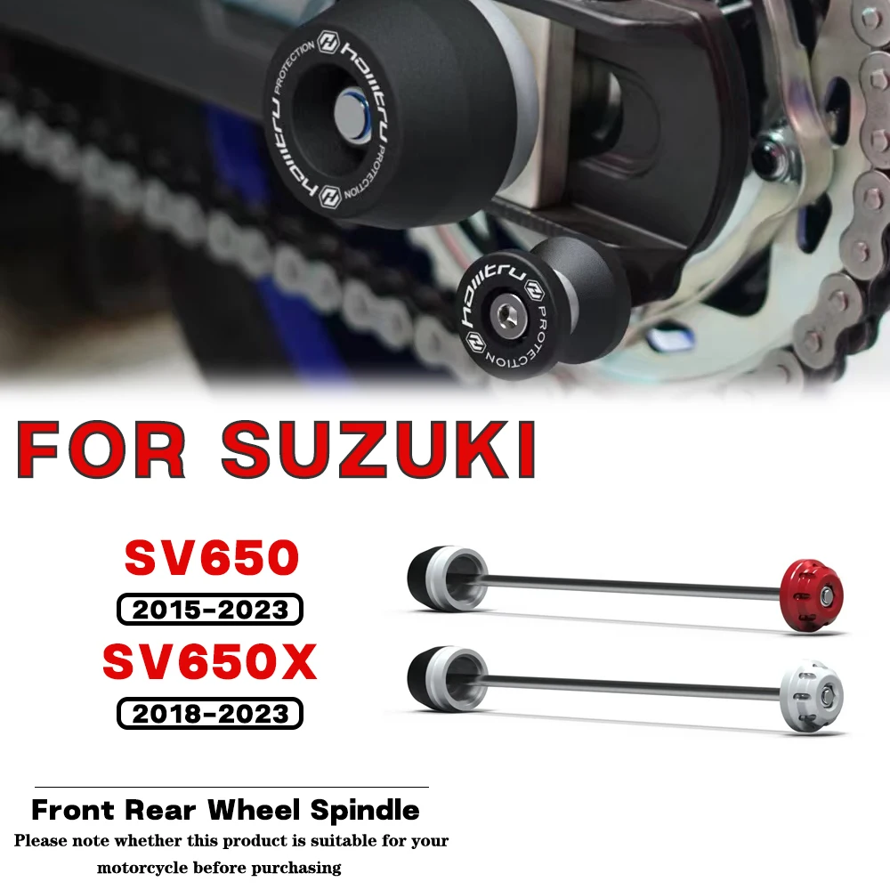 Para suzuki sv650 sv650x 2015 2016 2017 2018 2019 2020 2021-2023 acessórios da motocicleta frente roda traseira eixo crash protector