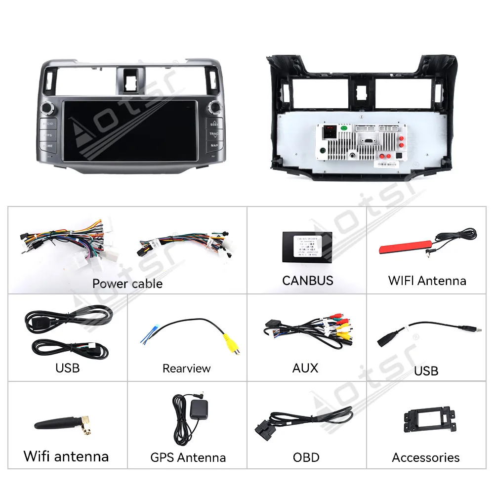 Android Car Radio 10.3'' for Toyota 4Runner (ZF) 2010-2022 GPS Navigation Wireless CarPlay Multimedia Stereo Head Unit