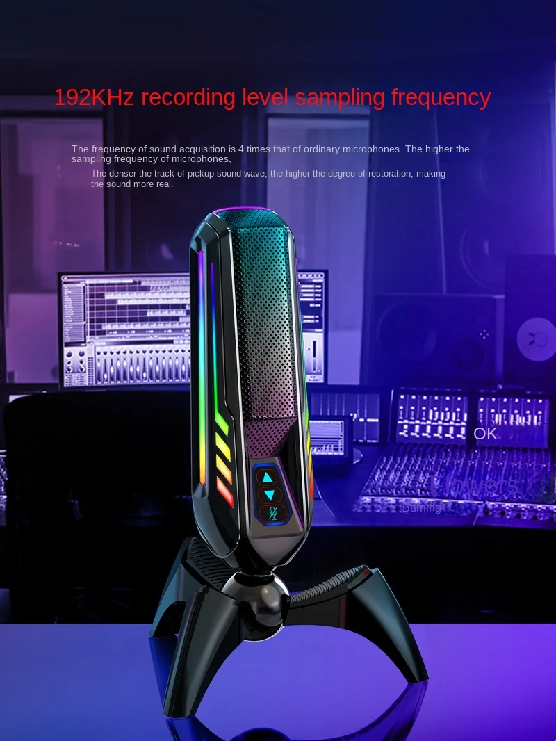 Microphone, desktop noise reduction, microphone, game live streaming, karaoke, USB, laptop voice anchor