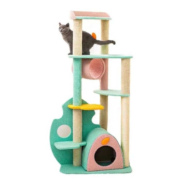 U-PETS Factory Direct Supply OEM & ODM Colorful Cat Trees Comfortable cat tree scratcher