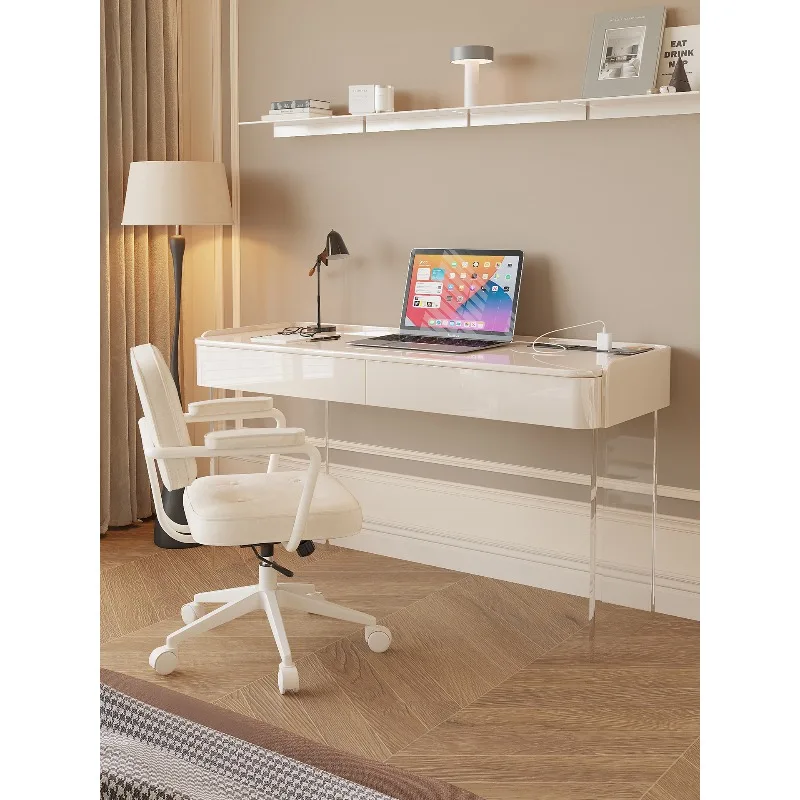 Luo Xue Italian minimalist Nordic solid wood desk study computer desk calligraphy table modern simple household writing table