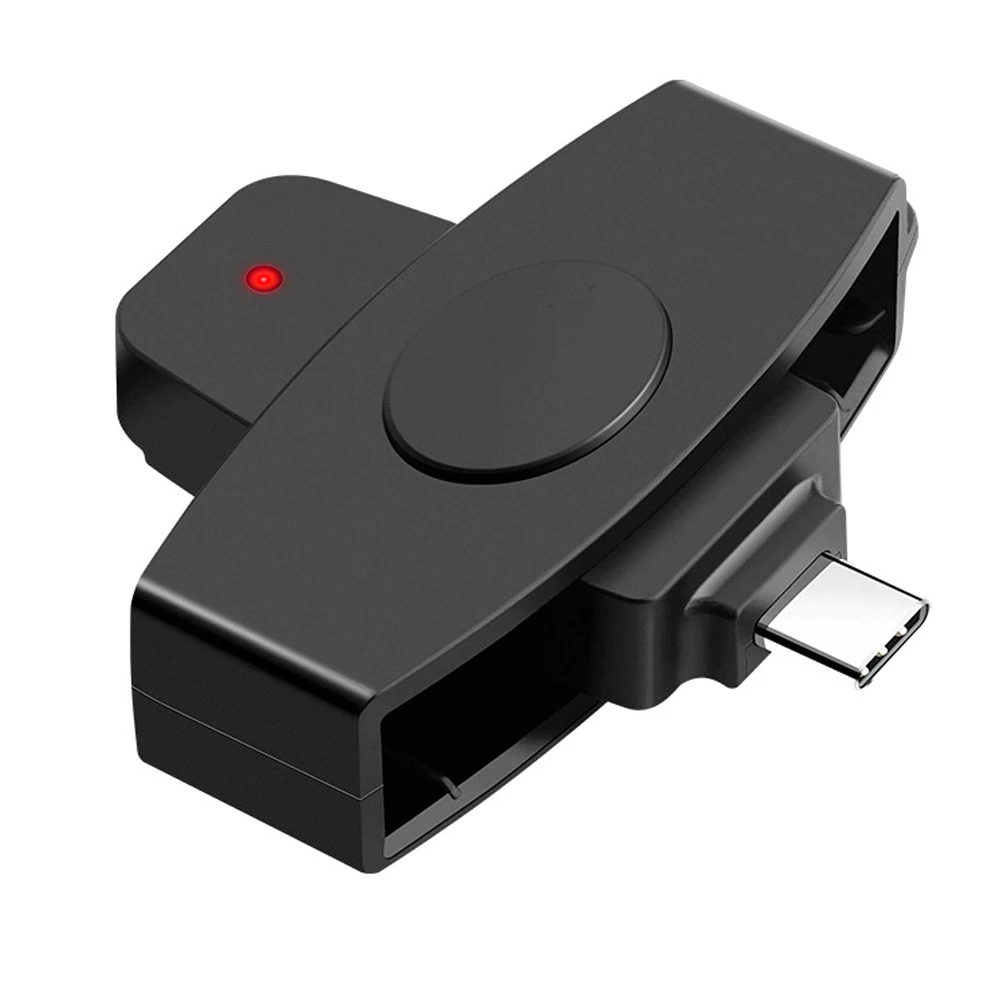 USB C Multi-function Smart Card Reader Type-C CAC Card Government ID National ID Online Banking Digital Signature Compatible