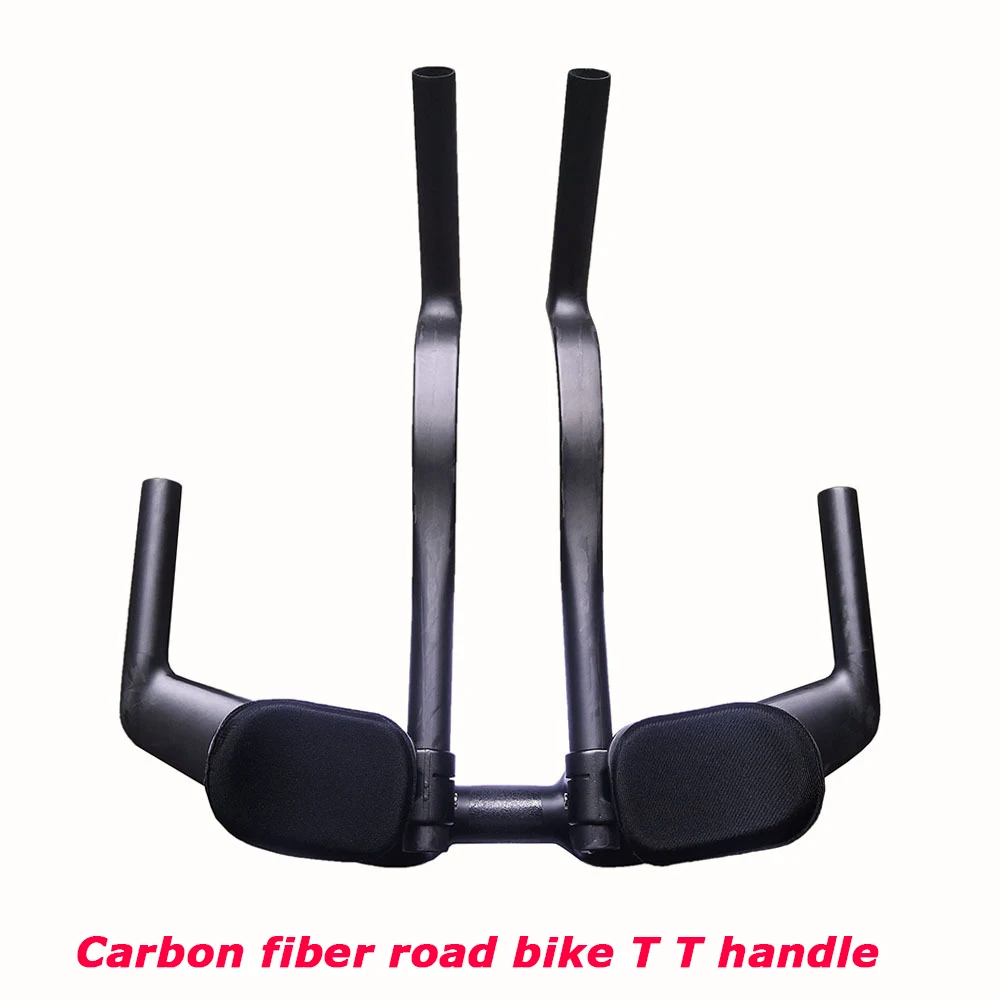 Road Bicycle NEW Carbon Fiber Bicycle Rest TT Handlebar Clip on Aero Bars Handlebar Extension Triathlon Time Trial Cycling Parts