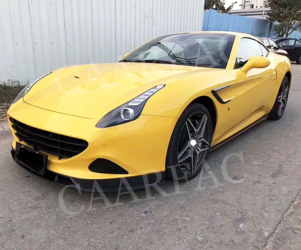 Carbon fiber Front Bumper Lip Chin Spoiler For Ferrari California 2015 Auto Car Styling