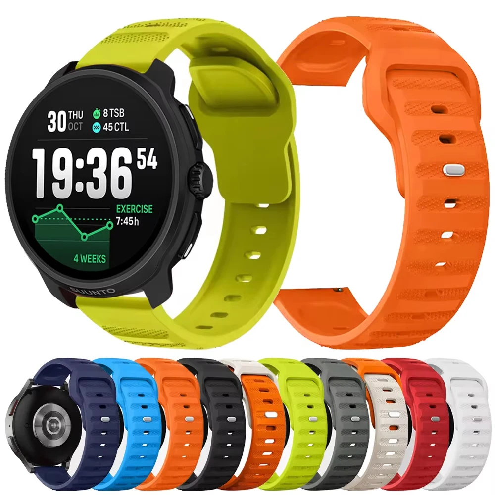 20mm 22mm 실리콘 스트랩 SUUNTO 레이스 2/수직형 팔찌 밴드 SUUNTO 5 9 피크 프로 DLC/3 3 피트니스/레이스 런/오션 코레아용