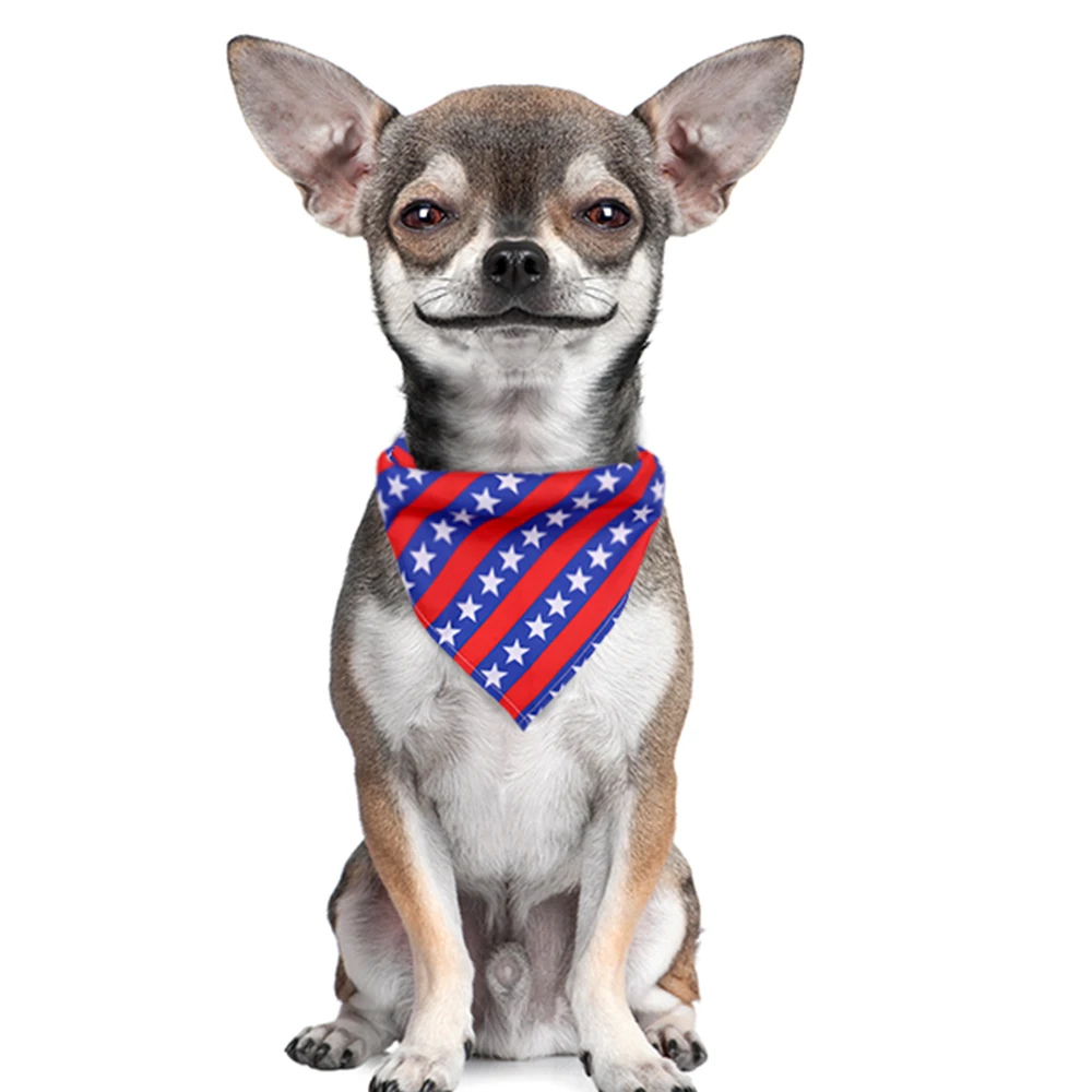 1Pcs American Independence Day Bandanas For Dog Pet Cat Bandanas Scarf Pet Dog Supplies Daily Dogs Puppy Bibs Dog Mini Supplies