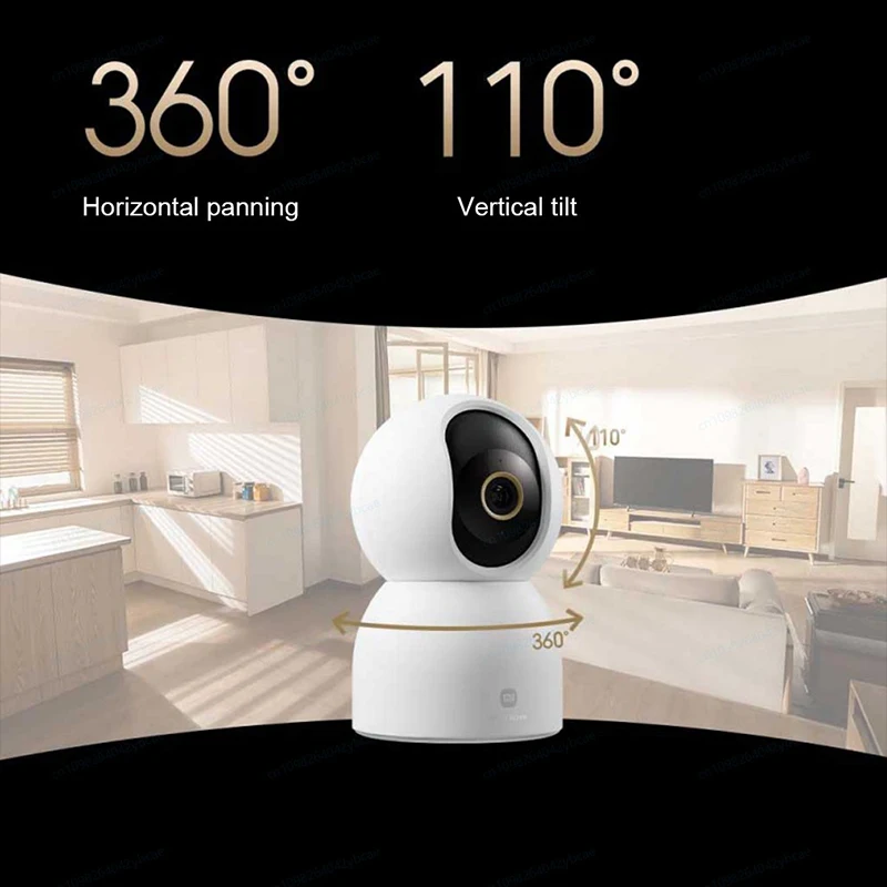 كاميرا XIAOMI الذكية C700،360 °   8MP 4K، كشف بكاء الطفل، صوت ثنائي الاتجاه، مراقبة الطفل لأمن المنزل، النسخة الصينية مع محول