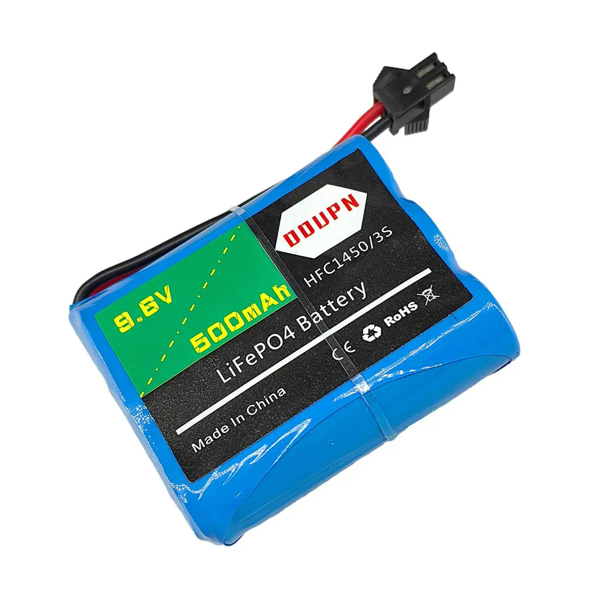 Baterai LiFePO4 9.6V 3S 500mAh, kapal kecepatan balap truk Buggy RC colokan male SM2P