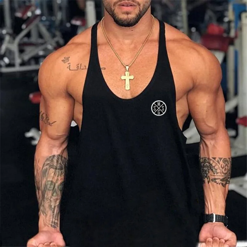 New Arrivals Men\'s Sports Stringer Singlets Sleeveless Fitness Bodybuilding Tank Tops Gym Workout Clothes for Men