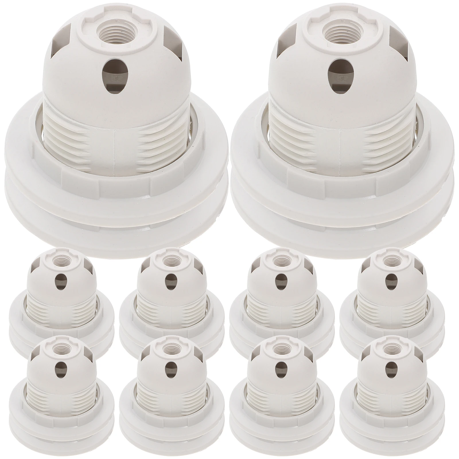 

10pcs E27 Screw Lamp Socket Bulb Holder Light Fixture Replacement Closet Ceiling Light Pull Chain Compatible Durable Large