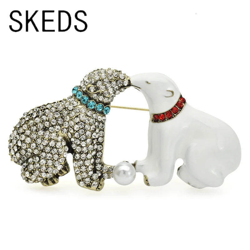 

SKEDS Vintage Women Men Retro Luxury Bear Enamel Brooches Badges Classic Design Unisex Clothing Suit Pins Accessories Corsage